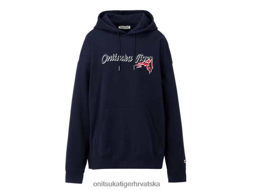 tamna mornarica 8XPTRV479 Onitsuka Tiger odjeća majica s kapuljačom uniseks - Slika 1