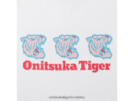 bijela 8XPTRV390 Onitsuka Tiger odjeća grafička majica uniseks - Slika 4