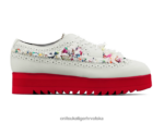 bijela 8XPTRV543 Onitsuka Tiger cipele brogue žene