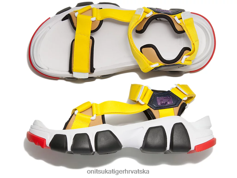 bijelo/vibrantno žuto 8XPTRV232 Onitsuka Tiger cipele remen za zube uniseks - Slika 8