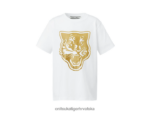 bijelo zlato 8XPTRV659 Onitsuka Tiger odjeća grafički logotip t djeca - Slika 3
