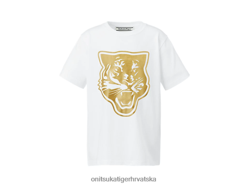 bijelo zlato 8XPTRV659 Onitsuka Tiger odjeća grafički logotip t djeca - Slika 3