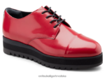 cikla crvena 8XPTRV548 Onitsuka Tiger cipele derbi žene - Slika 2