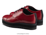 cikla crvena 8XPTRV548 Onitsuka Tiger cipele derbi žene - Slika 3