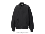 crno 8XPTRV415 Onitsuka Tiger odjeća p bomber jakna uniseks - Slika 9