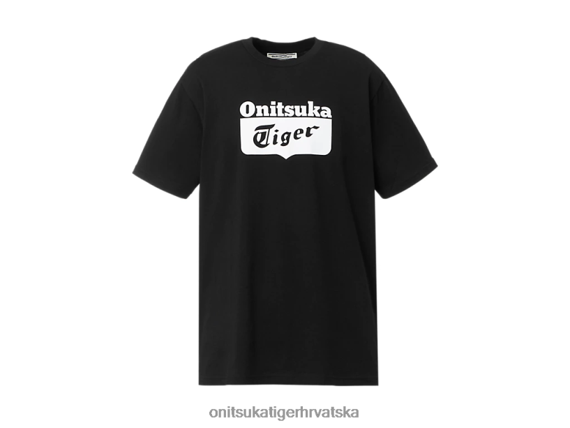 crno bijeli 8XPTRV407 Onitsuka Tiger odjeća majica s logotipom uniseks - Slika 4