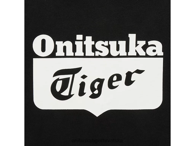 crno bijeli 8XPTRV407 Onitsuka Tiger odjeća majica s logotipom uniseks - Slika 6