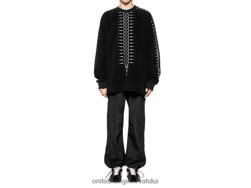 crno bijeli 8XPTRV429 Onitsuka Tiger odjeća prevelik gornji dio muškarci - Slika 20