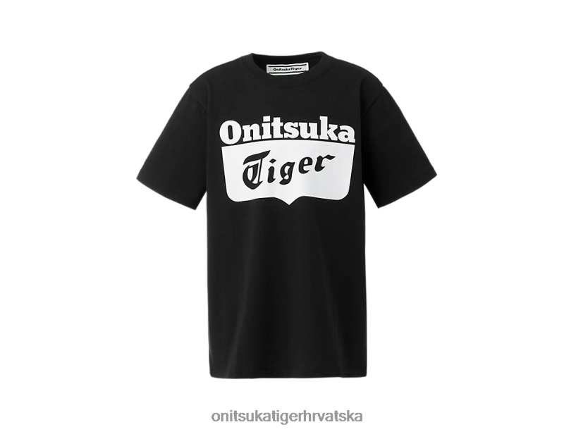crno bijeli 8XPTRV661 Onitsuka Tiger odjeća majica s logotipom djeca - Slika 3