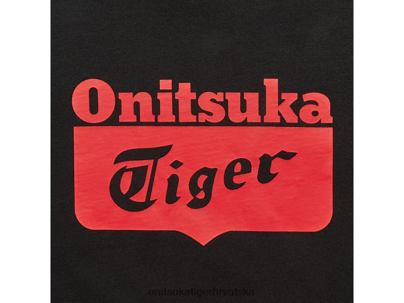 crno/crveno 8XPTRV384 Onitsuka Tiger odjeća majica s logotipom uniseks - Slika 5