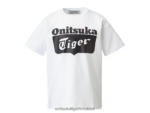 prava bijela/performans crna 8XPTRV669 Onitsuka Tiger odjeća majica s logotipom djeca