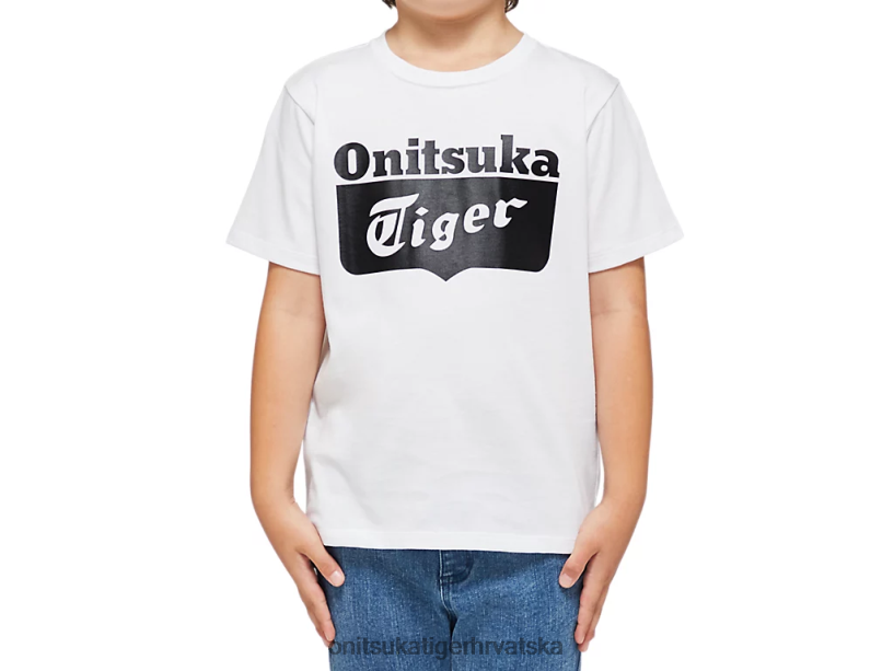 prava bijela/performans crna 8XPTRV669 Onitsuka Tiger odjeća majica s logotipom djeca - Slika 3
