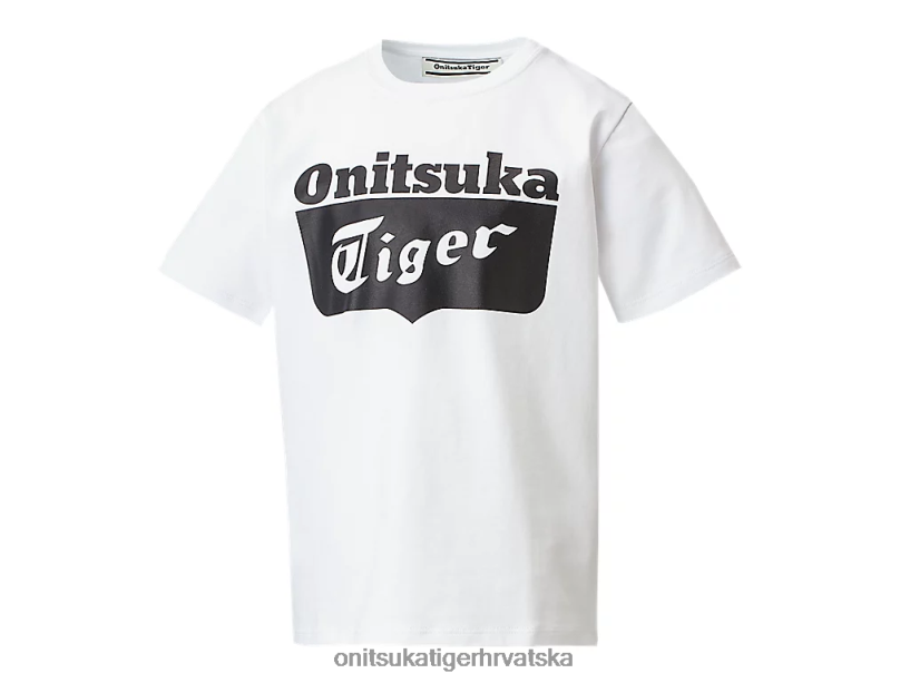 prava bijela/performans crna 8XPTRV669 Onitsuka Tiger odjeća majica s logotipom djeca - Slika 4