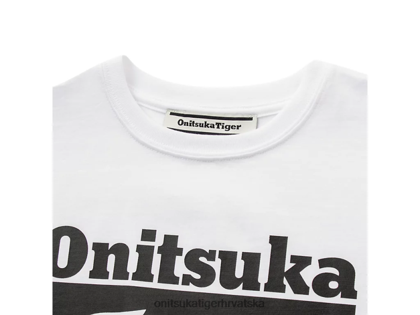 prava bijela/performans crna 8XPTRV669 Onitsuka Tiger odjeća majica s logotipom djeca - Slika 5