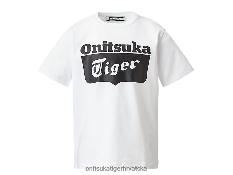 prava bijela/performans crna 8XPTRV669 Onitsuka Tiger odjeća majica s logotipom djeca - Slika 1