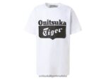 prava bijela/performans crna 8XPTRV672 Onitsuka Tiger odjeća majica s logotipom djeca