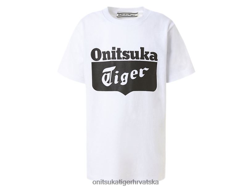 prava bijela/performans crna 8XPTRV672 Onitsuka Tiger odjeća majica s logotipom djeca - Slika 1