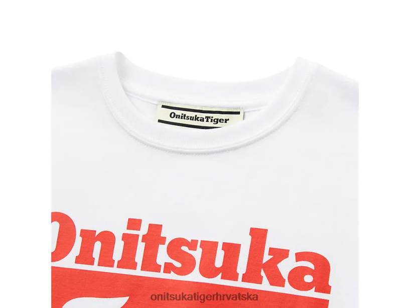 prava bijelo/crvena uzbuna 8XPTRV670 Onitsuka Tiger odjeća majica s logotipom djeca - Slika 5