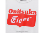 prava bijelo/crvena uzbuna 8XPTRV670 Onitsuka Tiger odjeća majica s logotipom djeca - Slika 6
