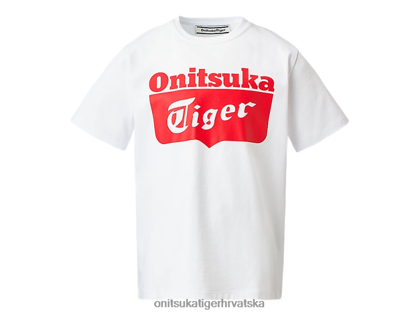 prava bijelo/crvena uzbuna 8XPTRV670 Onitsuka Tiger odjeća majica s logotipom djeca - Slika 1