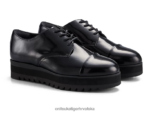 sjajna crna 8XPTRV560 Onitsuka Tiger cipele derbi žene - Slika 8